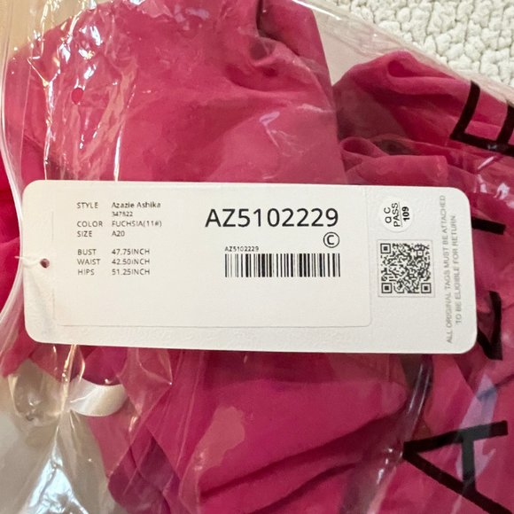 Azazie Ashika A-Line Ruched Chiffon Floor-Length Dress Fuchsia - 20 - Picture 7 of 7